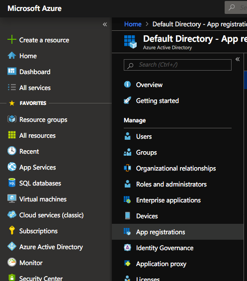 Active Directory App registration