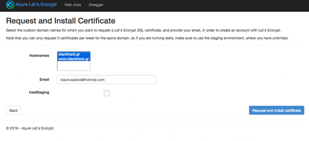 Choose all hostnames